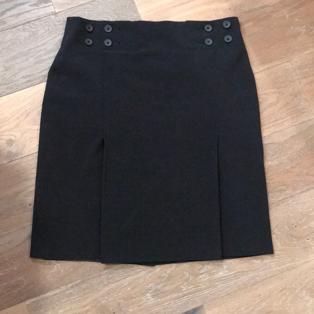 Ninety Black font pleat skirt